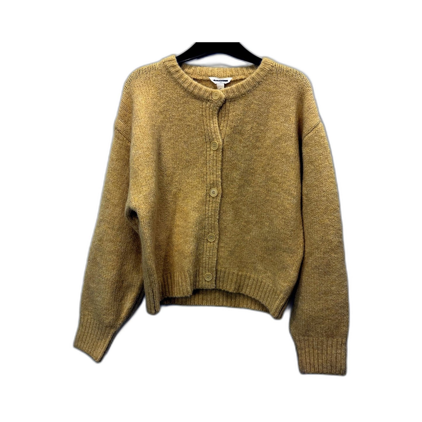 Subtitled Womens Recycled Knit Pullover Sweater Mustard Yellow Size XS NEW