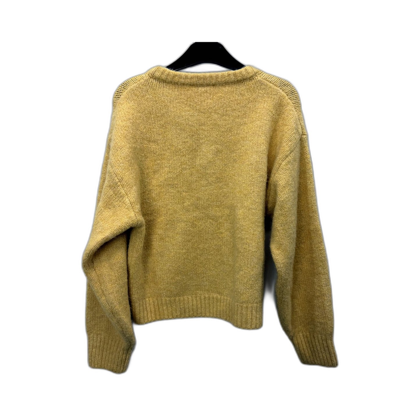 Subtitled Womens Recycled Knit Pullover Sweater Mustard Yellow Size XS NEW