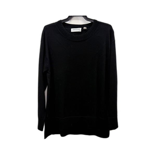 Country Road Womens Black Pullover Sweater Cozy Knit Jumper Size M