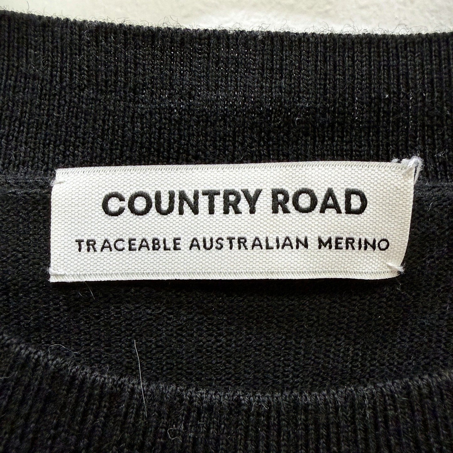 Country Road Womens Black Pullover Sweater Cozy Knit Jumper Size M