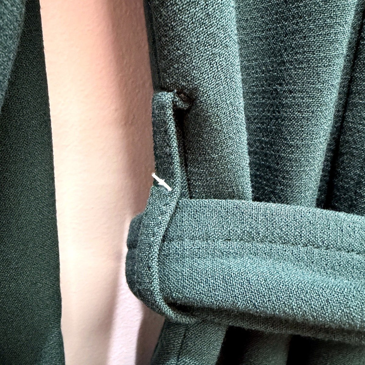 Portmans Womens Ponderosa Pine Coat Belted Shawl Collar Dark Green Size 10 NEW