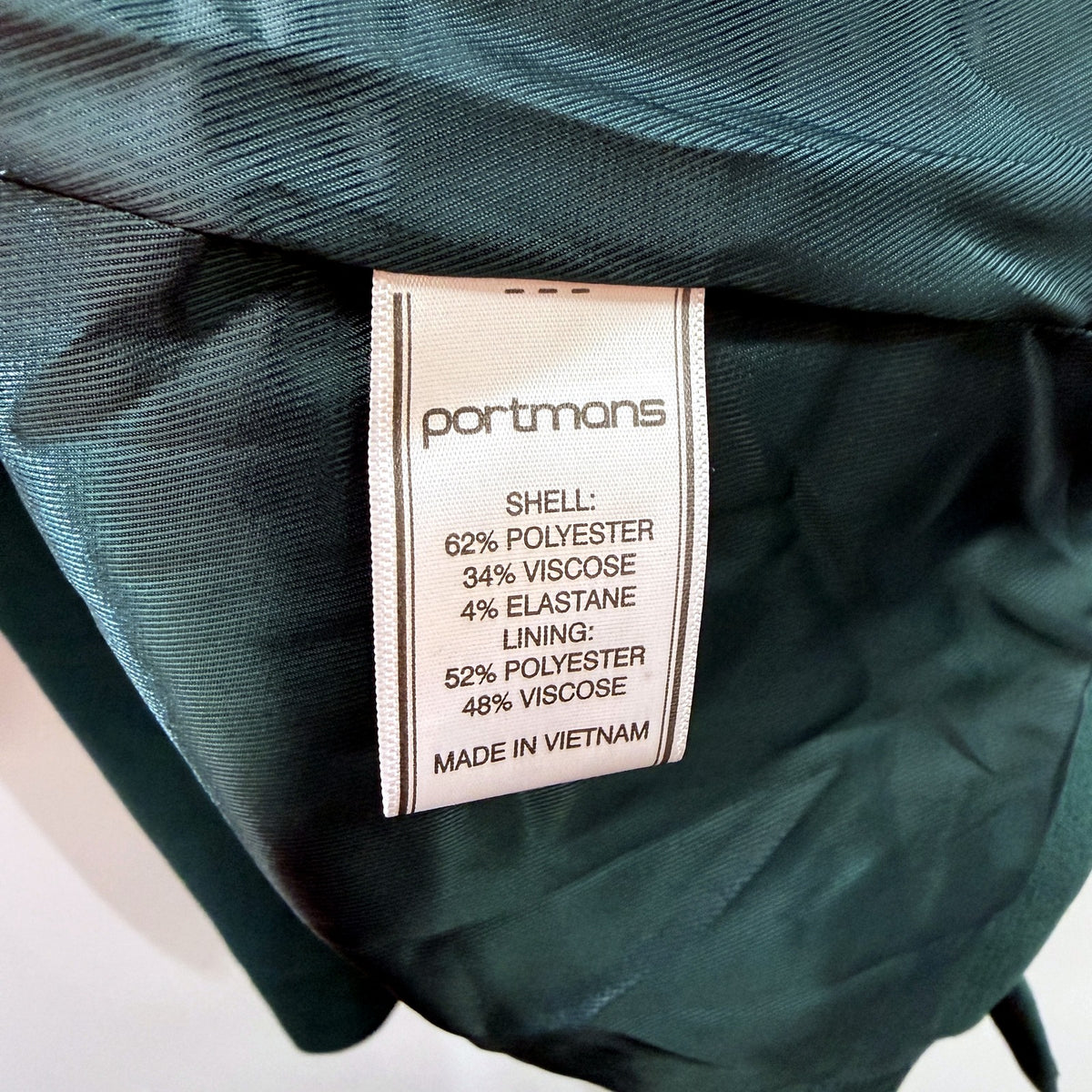 Portmans Womens Ponderosa Pine Coat Belted Shawl Collar Dark Green Size 10 NEW