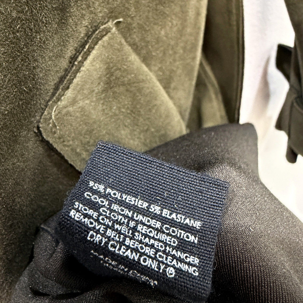 Decjuba Womens Olive Green Suede Trench Coat for Size 10