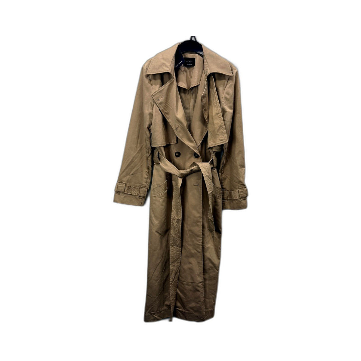 Decjuba Womens Trench Coat Lightweight Casual Outerwear Tahini Size 10 NEW