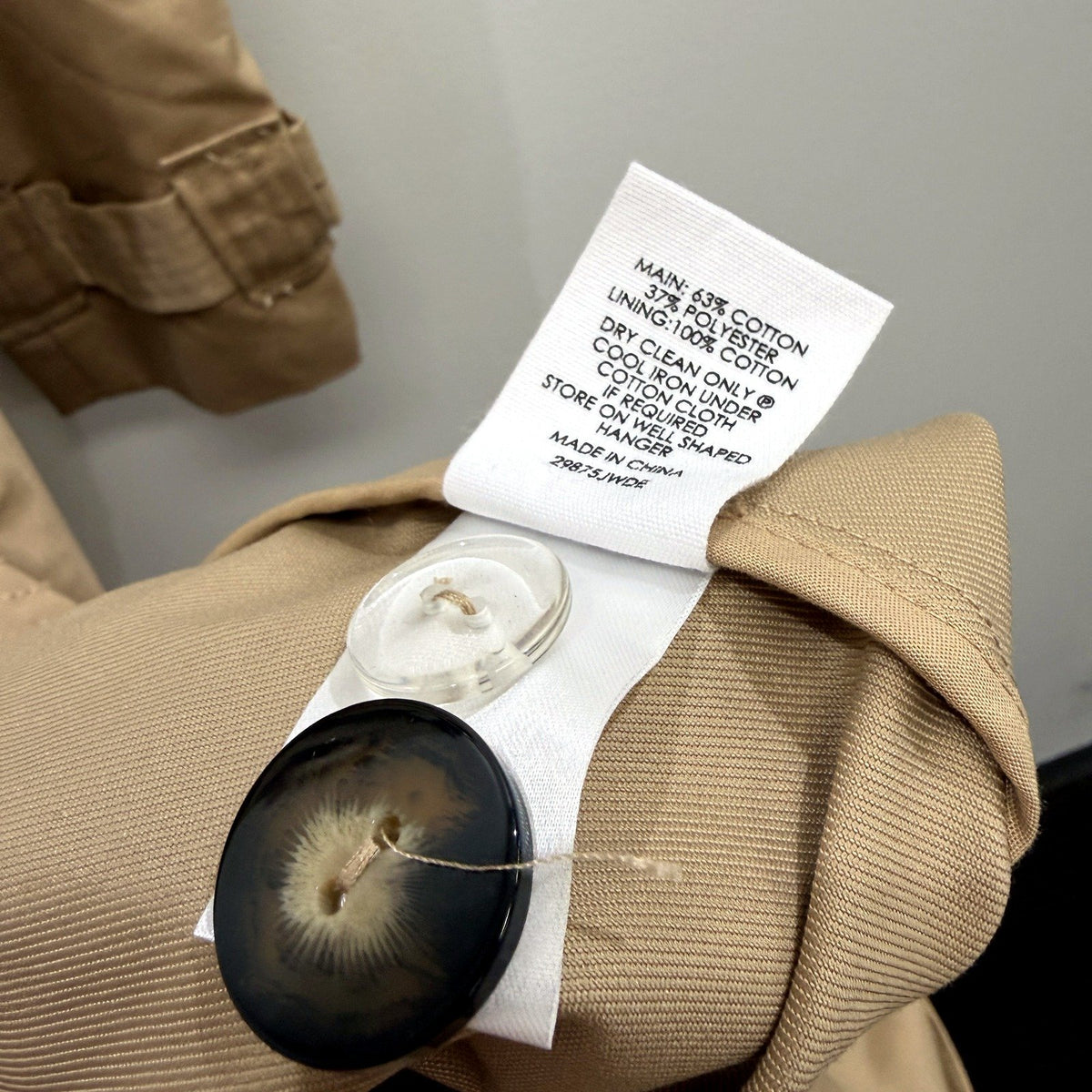 Decjuba Womens Trench Coat Lightweight Casual Outerwear Tahini Size 10 NEW