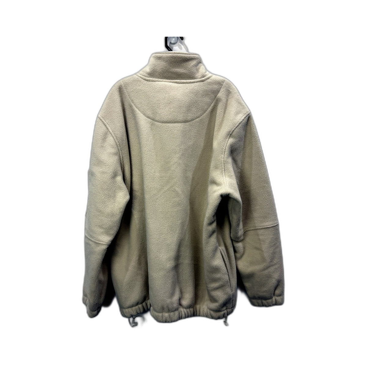 Arvust Mens Beige Quarter Zip Fleece Jumper with Warm Lining, Size M NEW