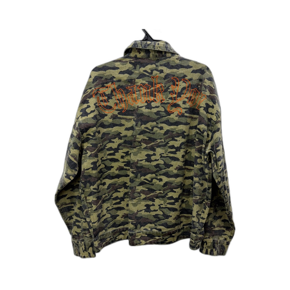 Abrand Mens Green Camouflage Military Fatigue Jacket, Medium Size NEW