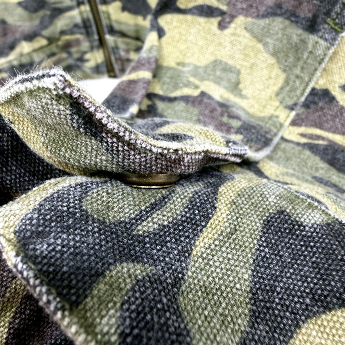 Abrand Mens Green Camouflage Military Fatigue Jacket, Medium Size NEW