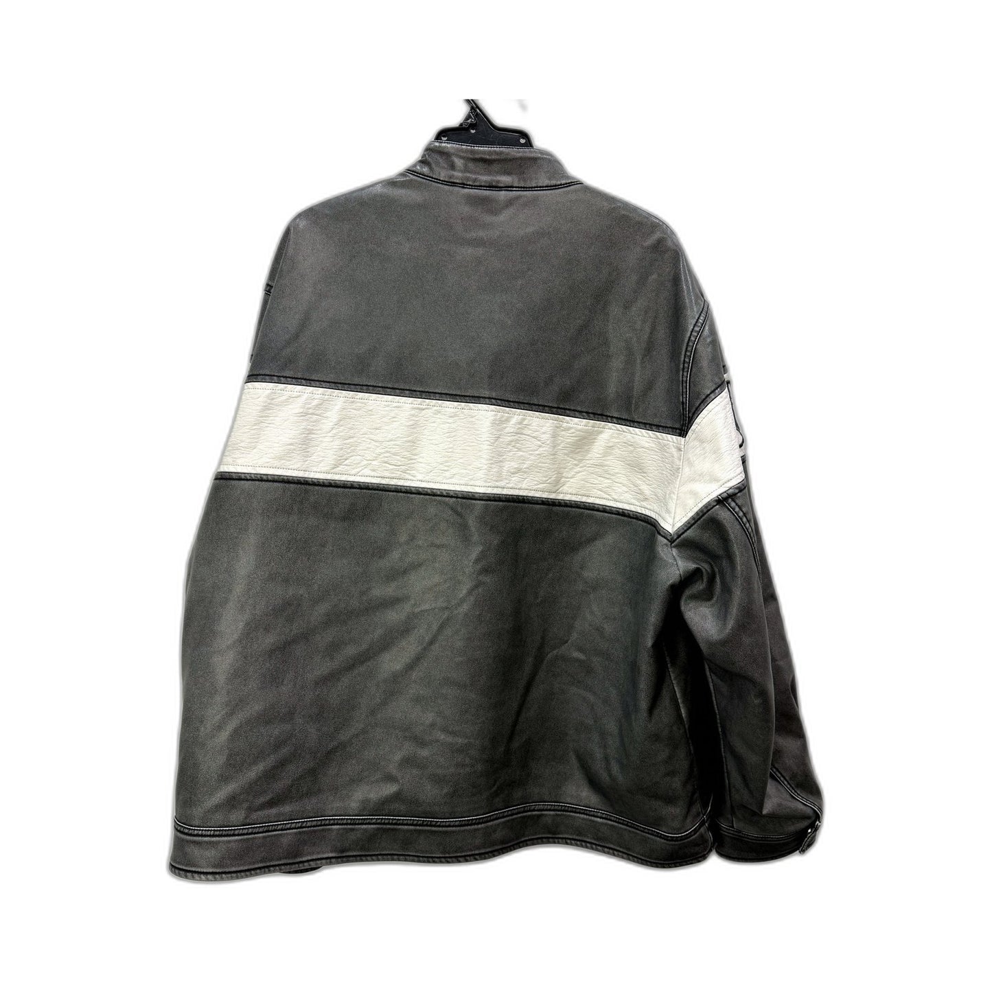 Insight Mens Gray Motorcycle Bomber Jacket Casual Outerwear XXL NEW