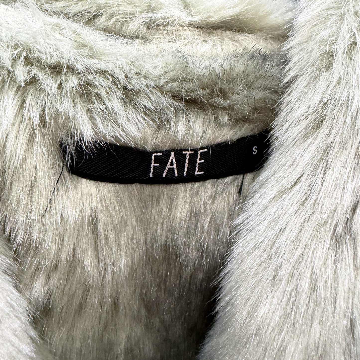 Fate Womens Faux Fur Vest - Soft, Warm Acrylic Green Small