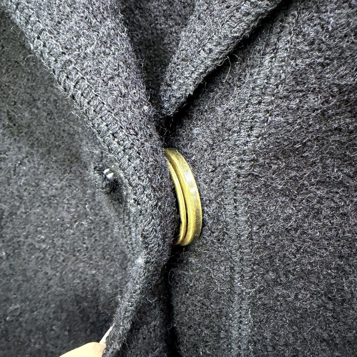 Marco Polo Mens Premium Black Wool Coat for Winter Outerwear in Small