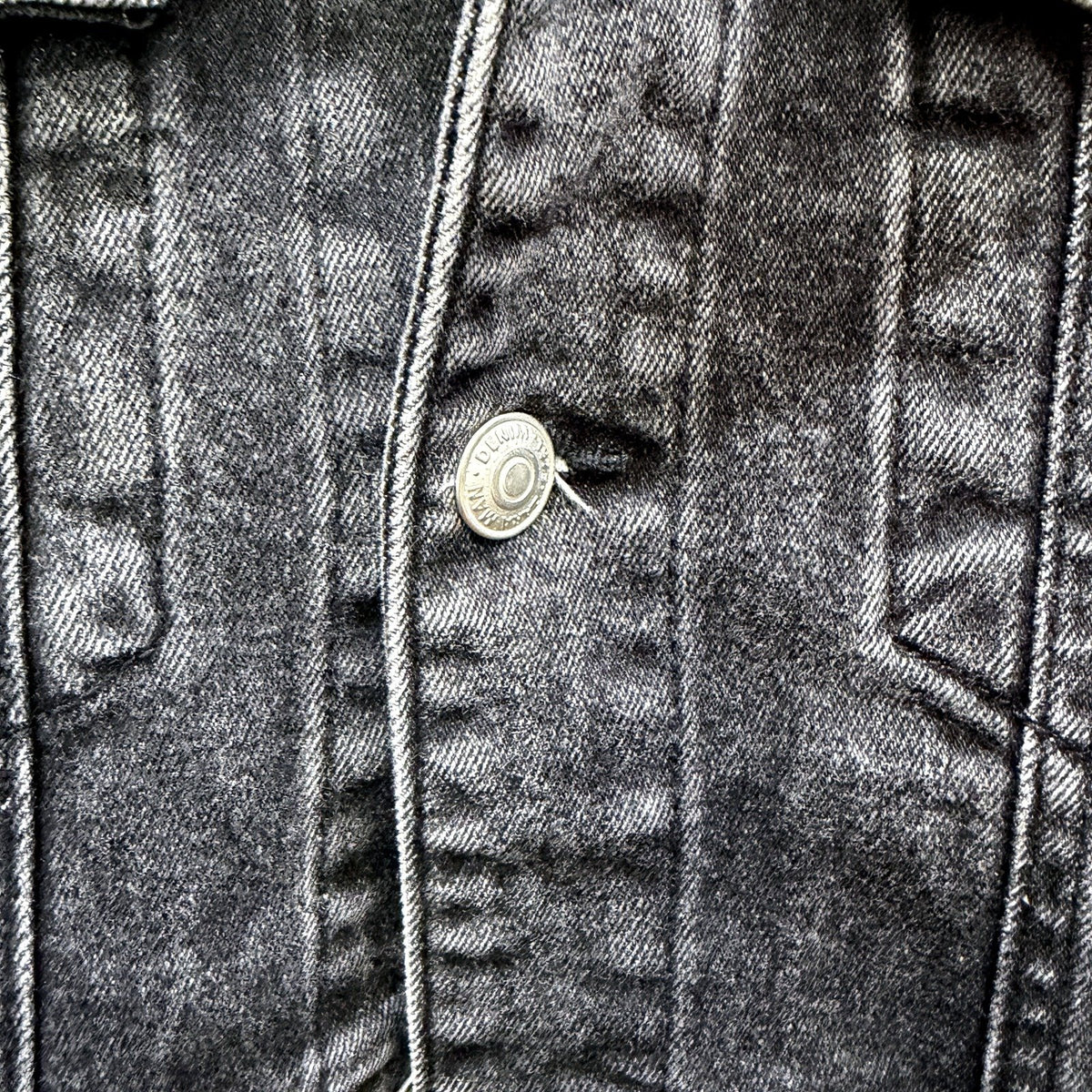 Zara Womens Distressed Black Denim Jacket - Casual Wear Size Large