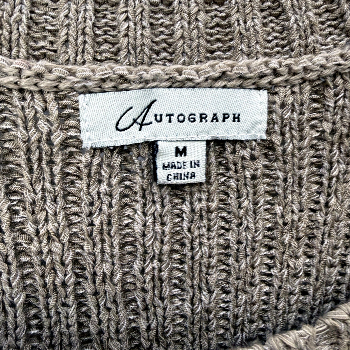 Autograph Womens Brown Knit Cardigan - Lightweight & Comfortable Size M