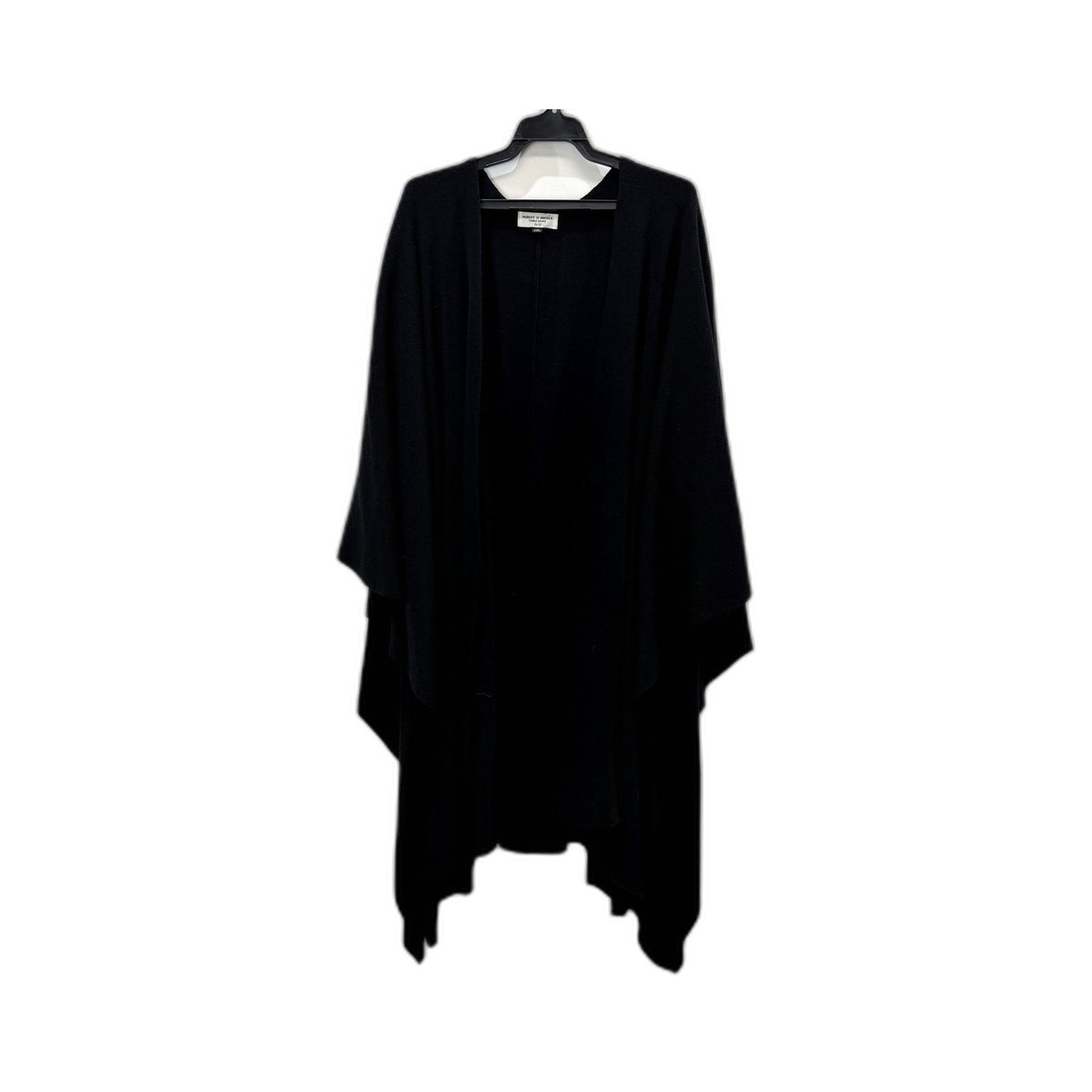 Robert D'Angelo Womens Open Draping Cardigan Cape in Black, One Size