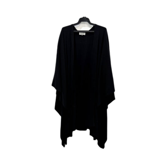 Robert D'Angelo Womens Open Draping Cardigan Cape in Black, One Size