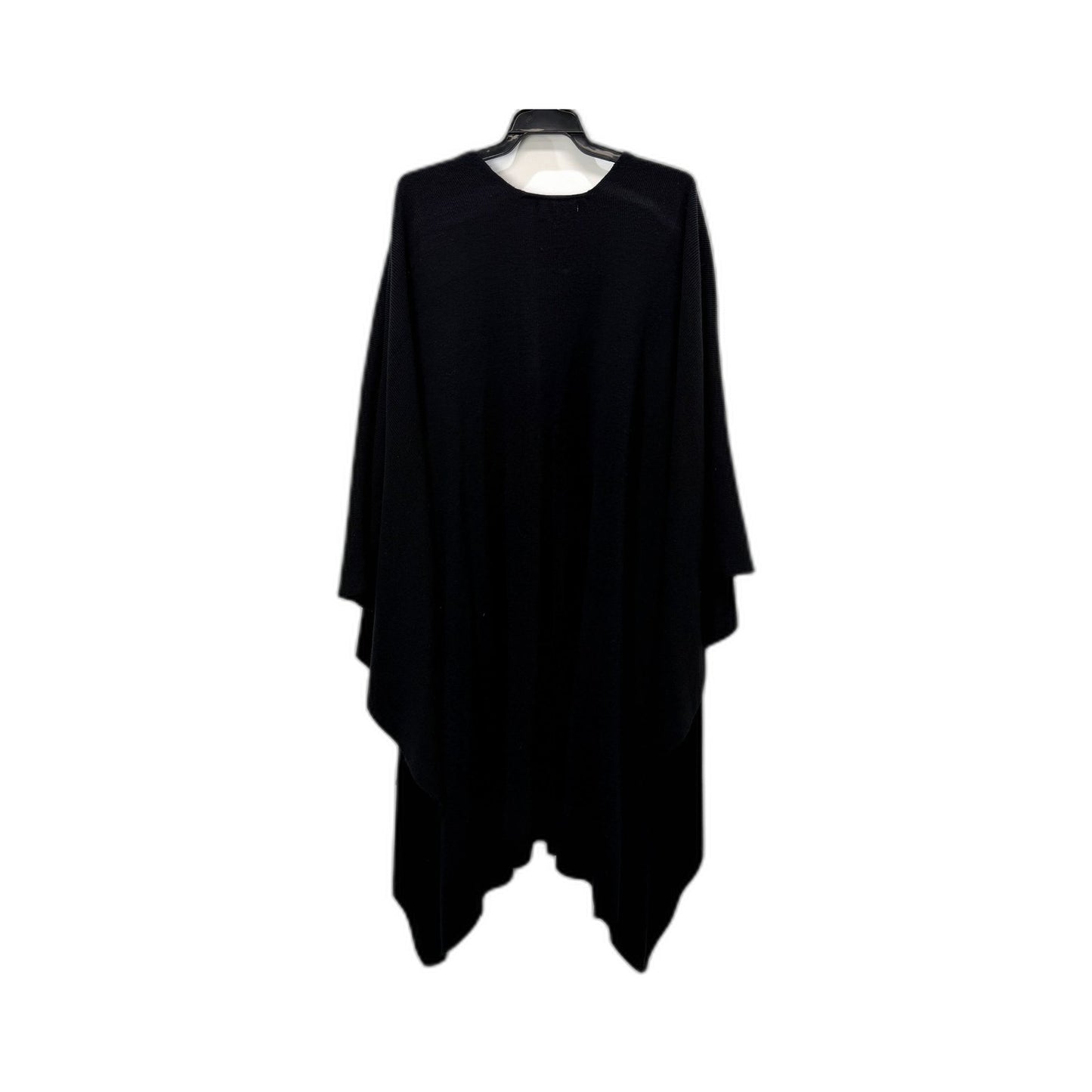 Robert D'Angelo Womens Open Draping Cardigan Cape in Black, One Size