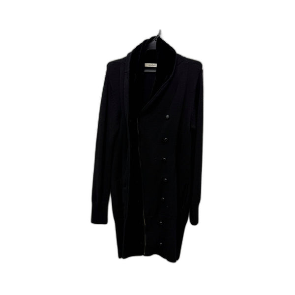 Jac-jack Womens Black Knit Long Coat Pullover Sweatshirt Size M