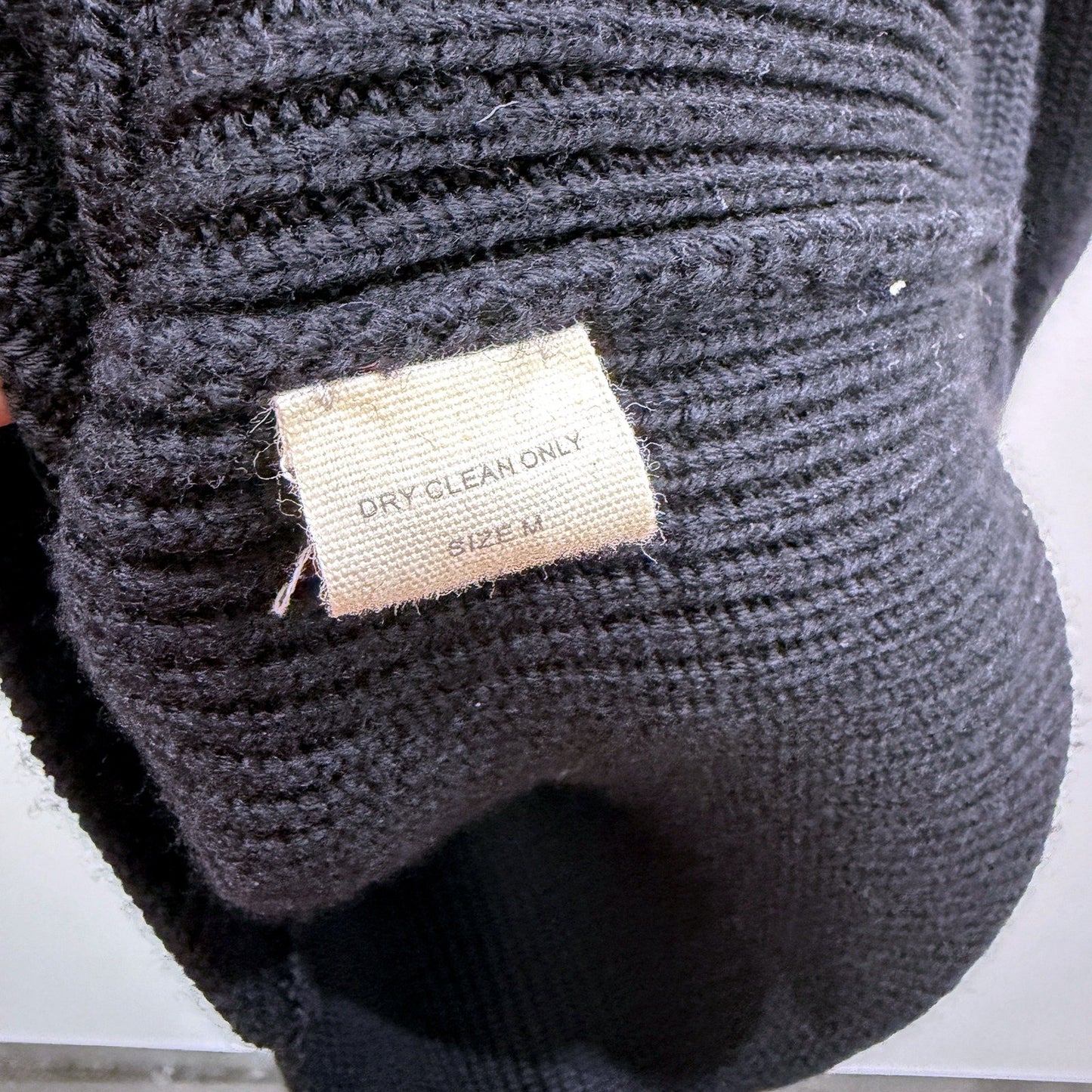 Jac-jack Womens Black Knit Long Coat Pullover Sweatshirt Size M