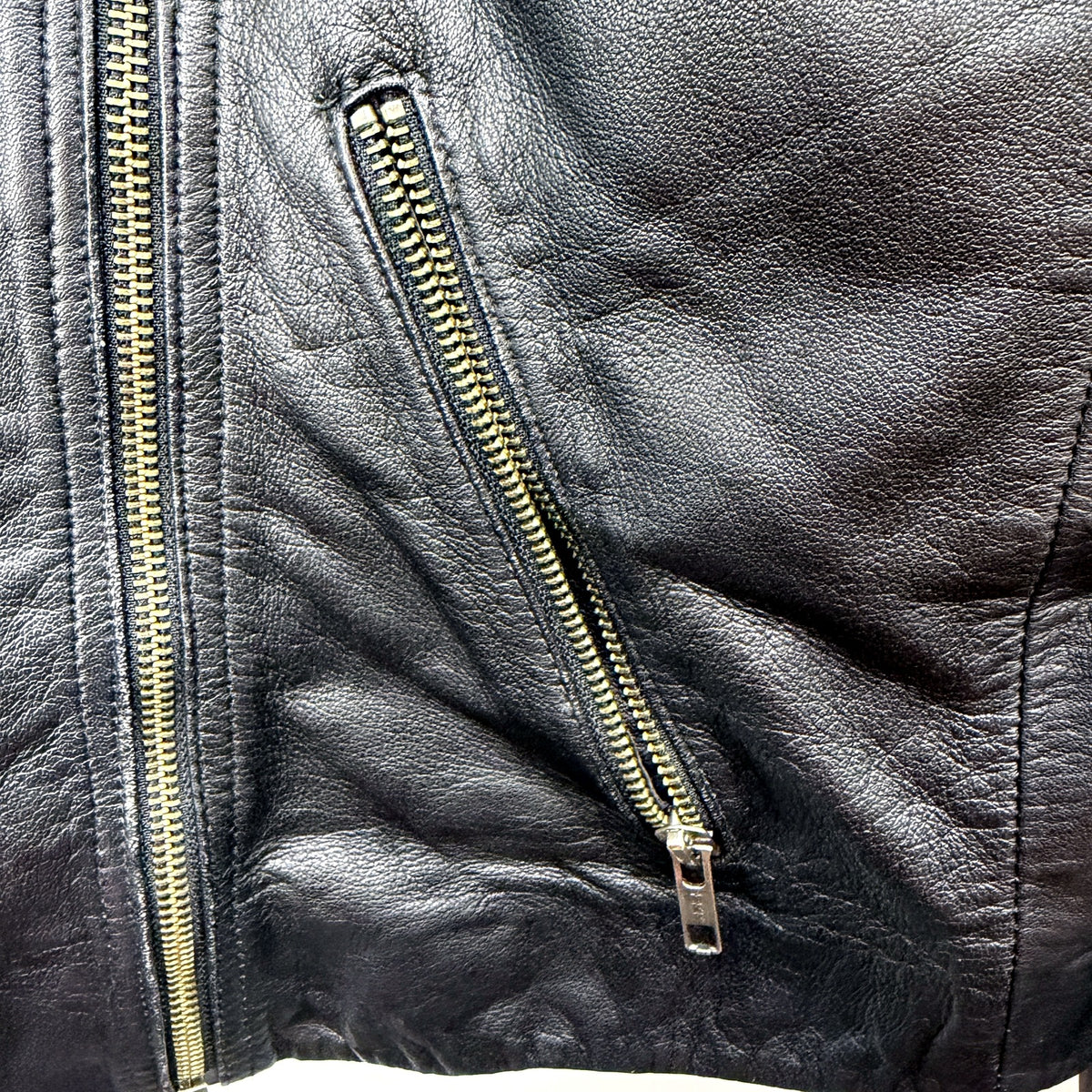 Piper Womens Black Leather Jacket by - Casual Outerwear Size Large