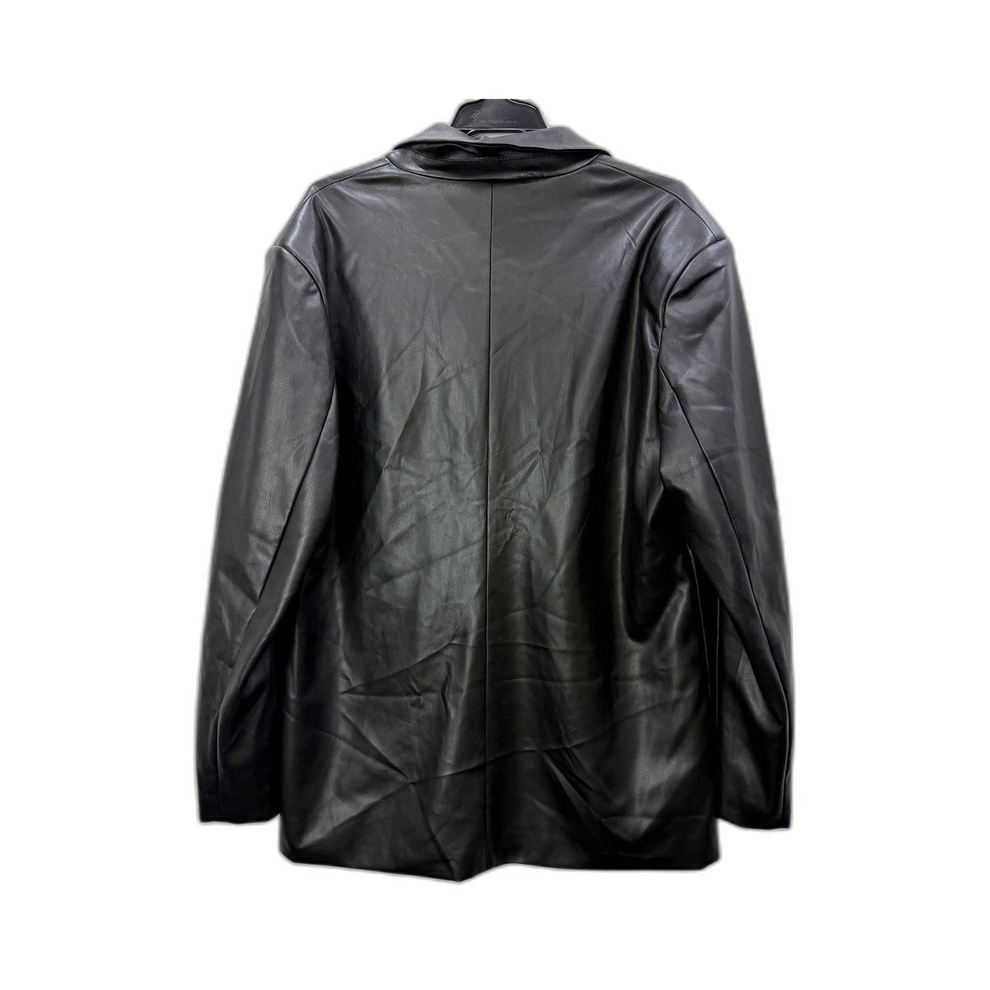 Alice in the eve. Womens Faux Leather Blazer by Black, Size L NEW