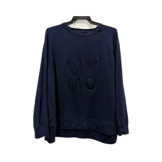 Tirelli Womens Navy Blue Pullover Sweatshirt Casual Comfortable Size M
