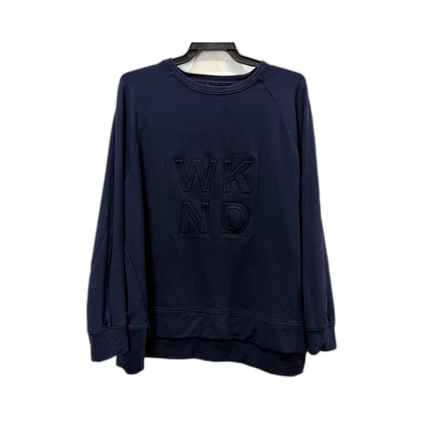 Tirelli Womens Navy Blue Pullover Sweatshirt Casual Comfortable Size M