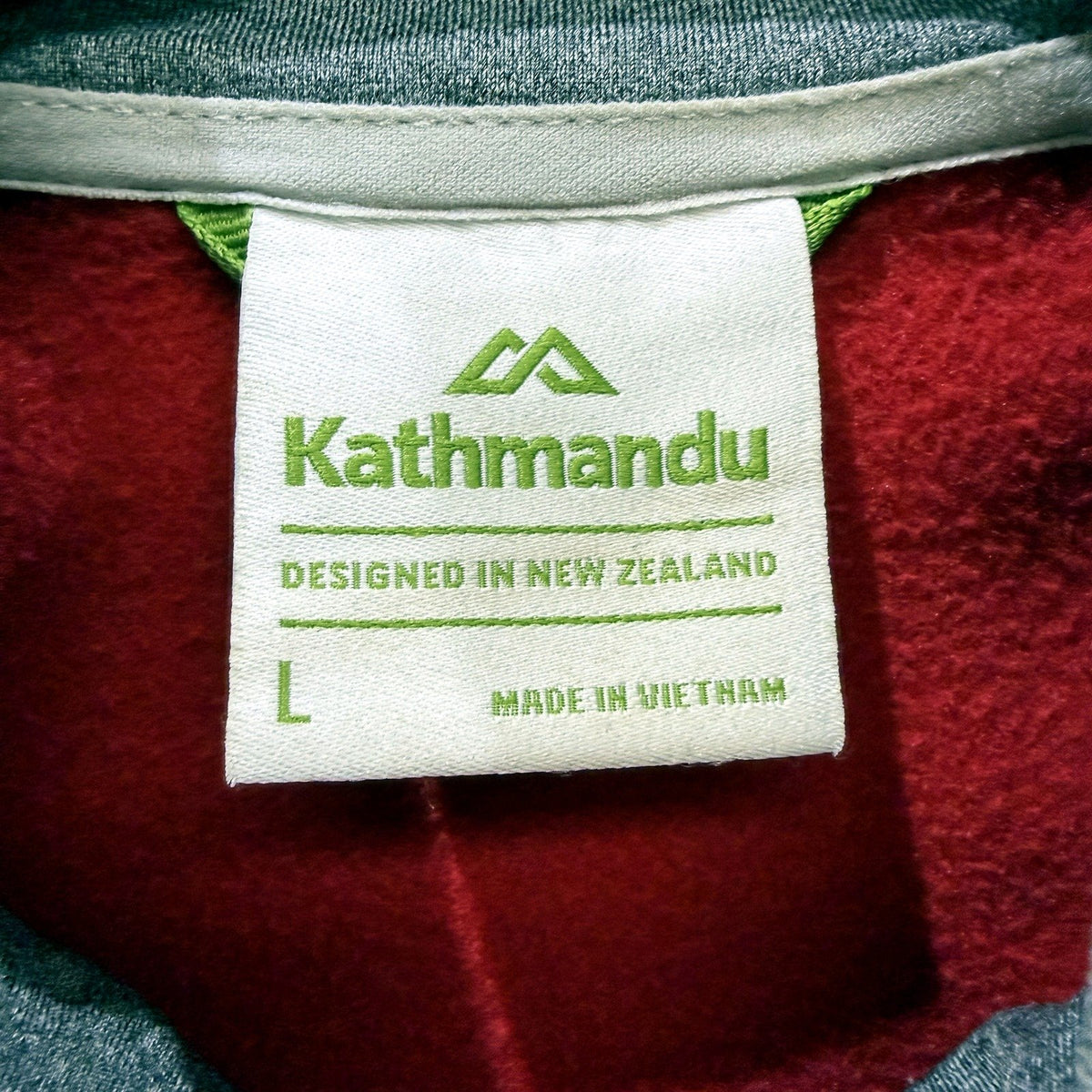 Kathmandu Womens Zip-Up Fleece Jacket for Warm Outdoor Hiking, Red Size L