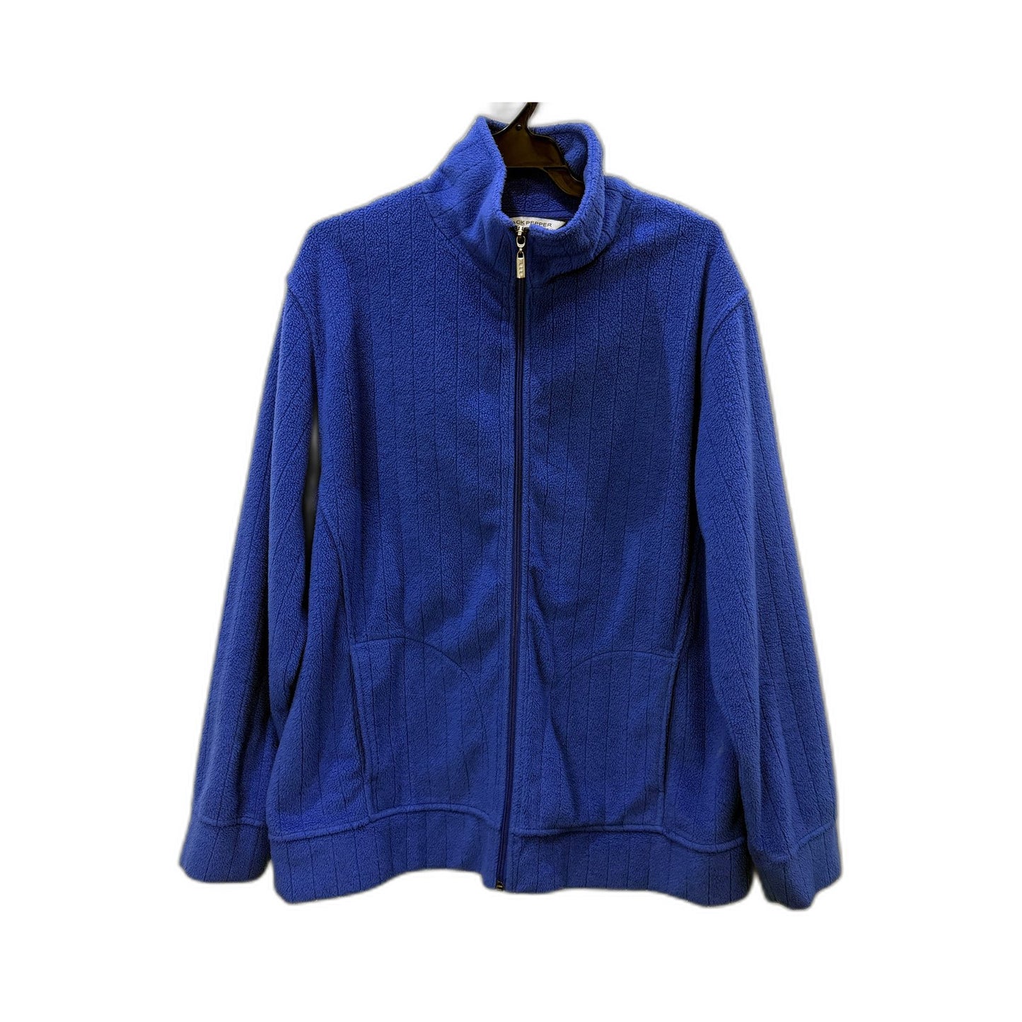 Black Pepper Womens Zip-Up Fleece Jacket - Blue Casual Outdoor Size 16