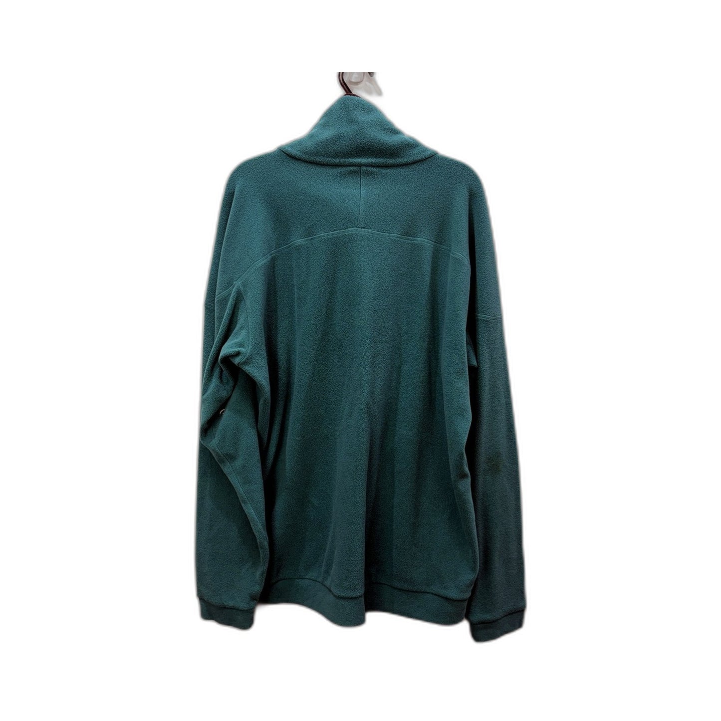 Macpac Mens Quarter Zip Fleece Sweatshirt Teal Recycled Polyester Size L
