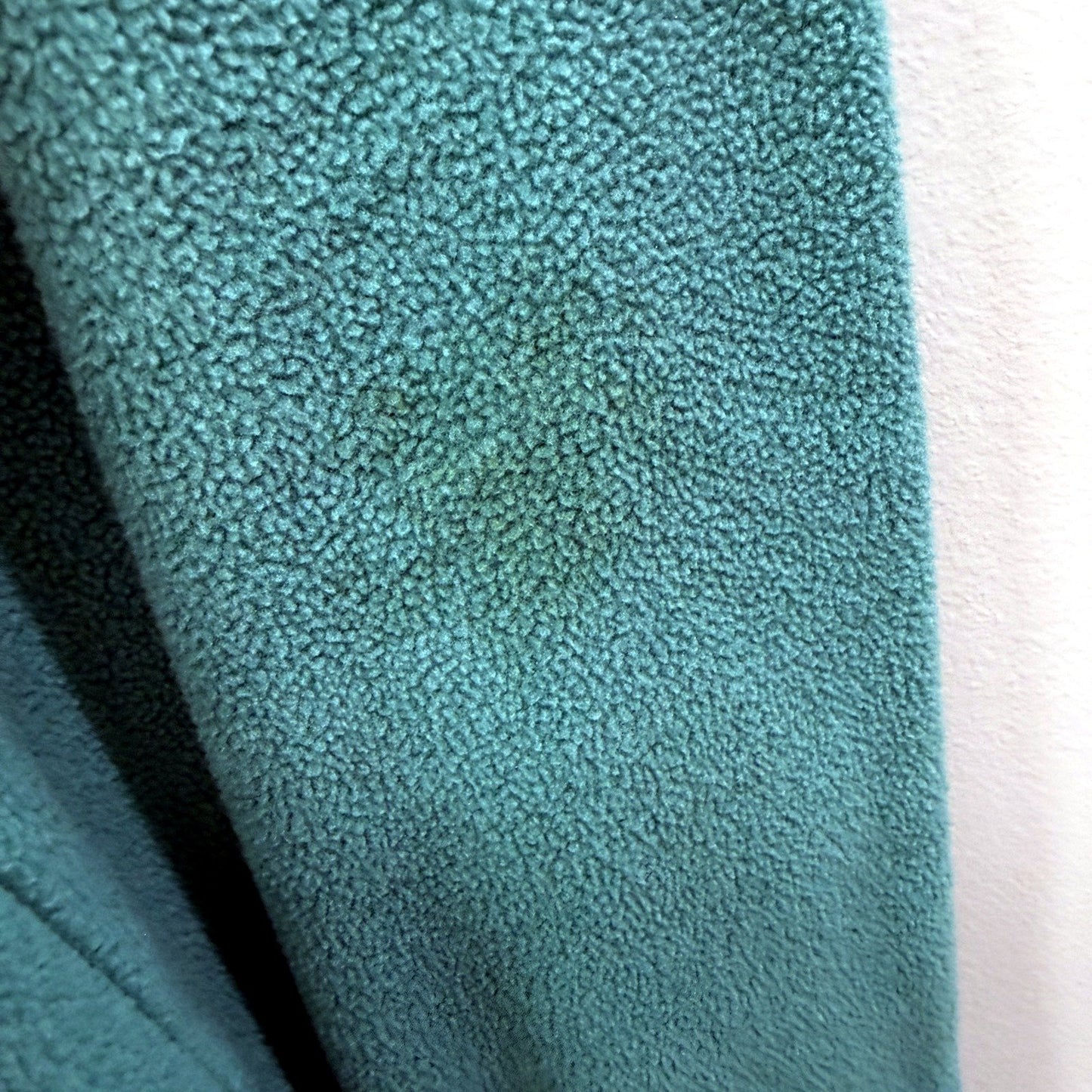 Macpac Mens Quarter Zip Fleece Sweatshirt Teal Recycled Polyester Size L