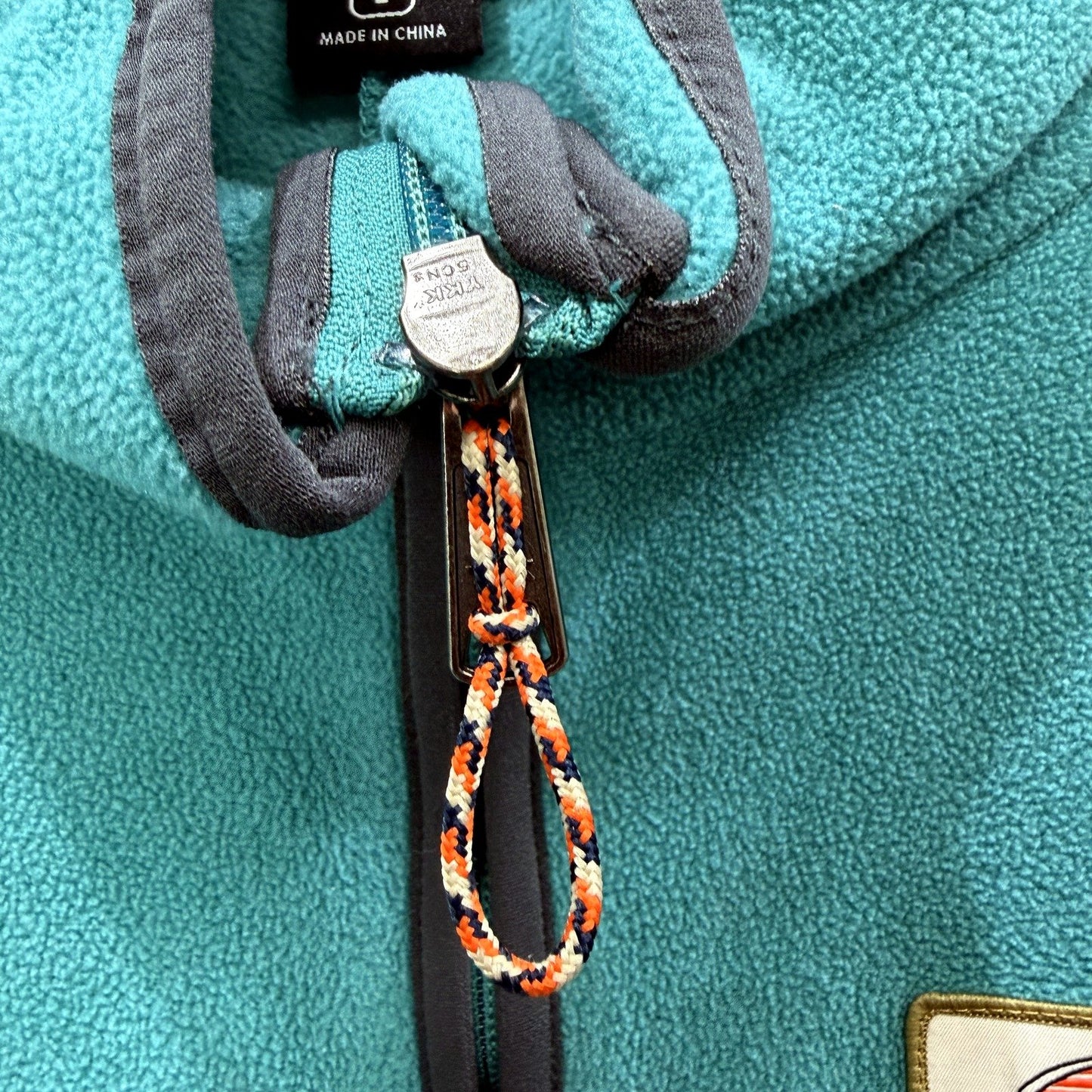 Macpac Mens Quarter Zip Fleece Sweatshirt Teal Recycled Polyester Size L