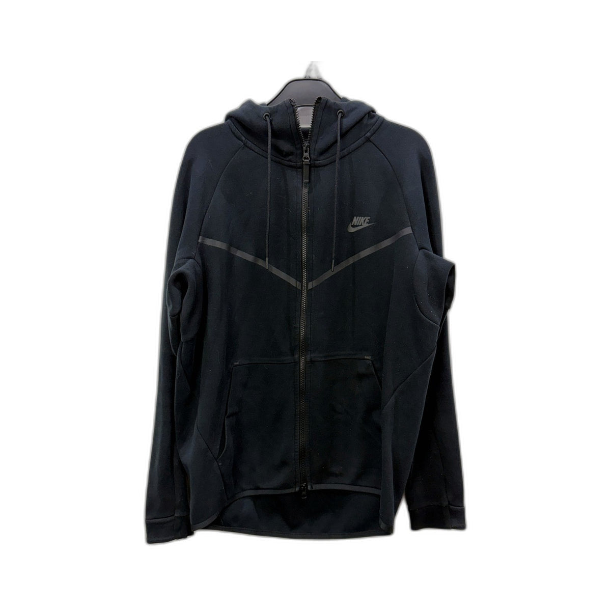 Nike Womens Zip Hooded Sweatshirt in Comfortable Cotton, Black Size M