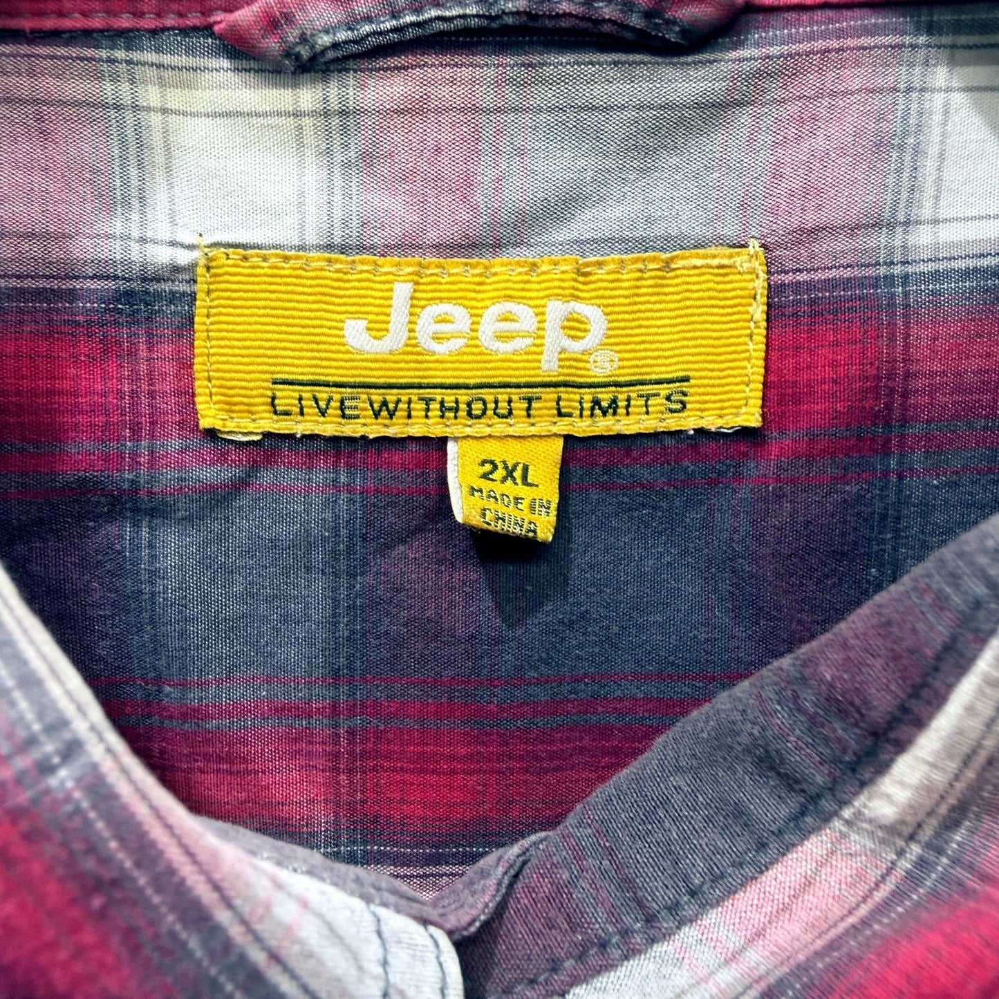 Jeep Mens Plaid Button-Down Shirt Casual Cotton Multi Color Size 2XL