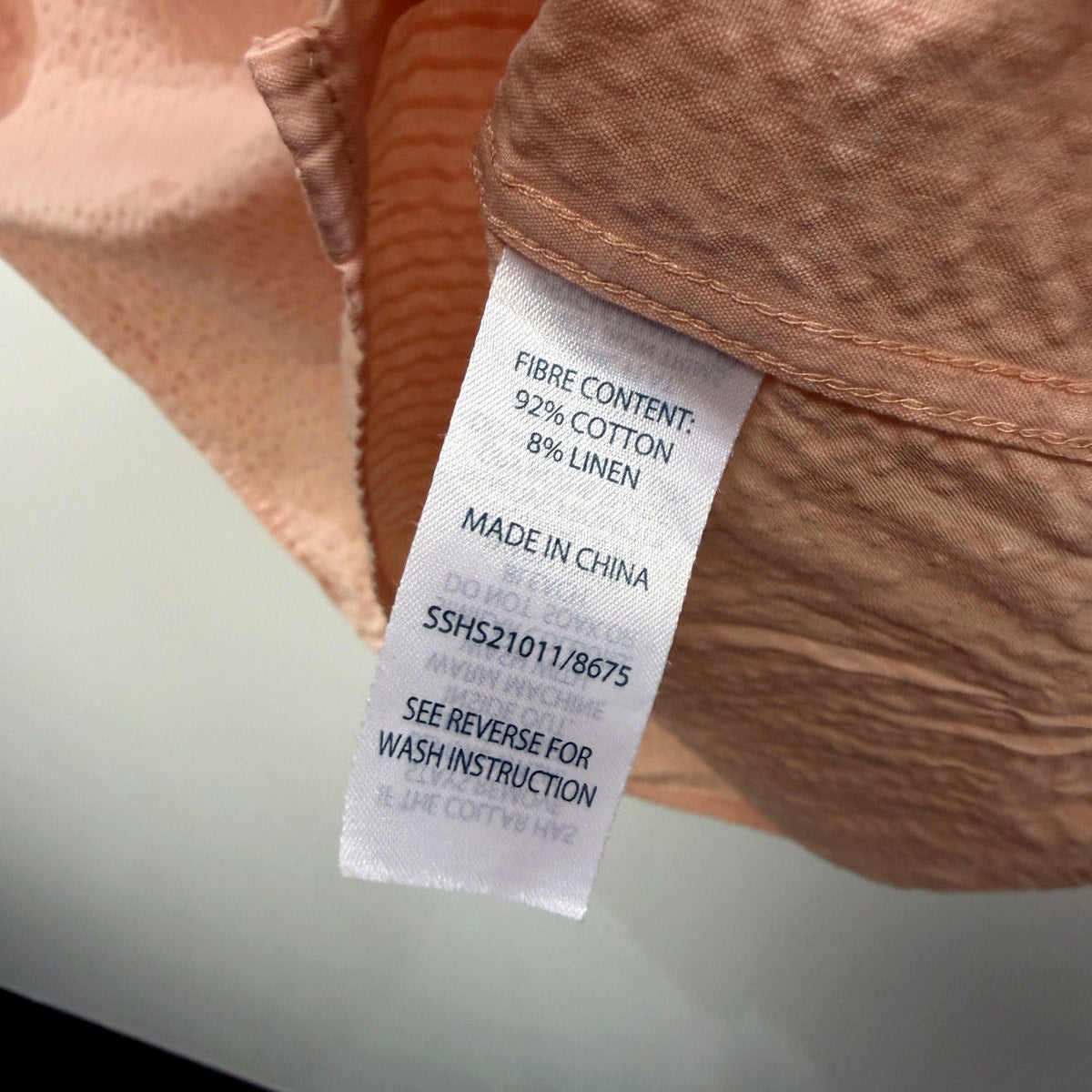 Gazman Mens Button-Down Shirt Casual Lightweight Pink Cotton Linen Size NEW