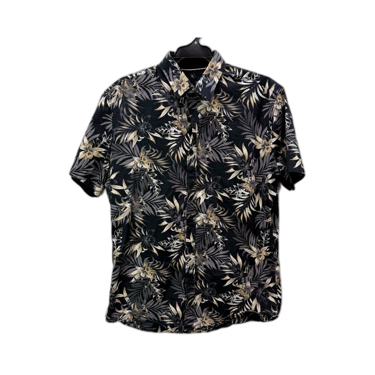 Tarocash Mens Floral Tropical Button-Down Shirt Short Sleeve Multi Color Size M