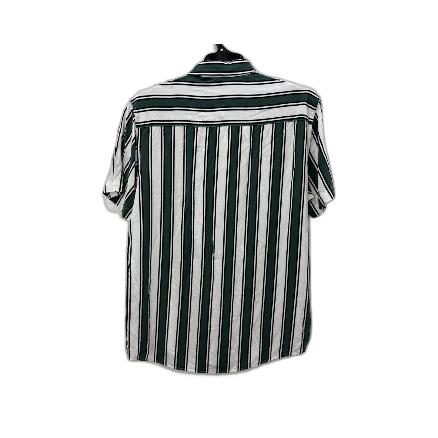 yd. Mens Striped Button-Down Shirt in Multi Color Size S