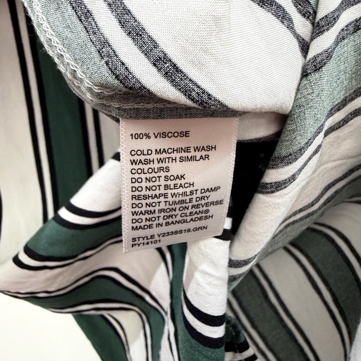 yd. Mens Striped Button-Down Shirt in Multi Color Size S