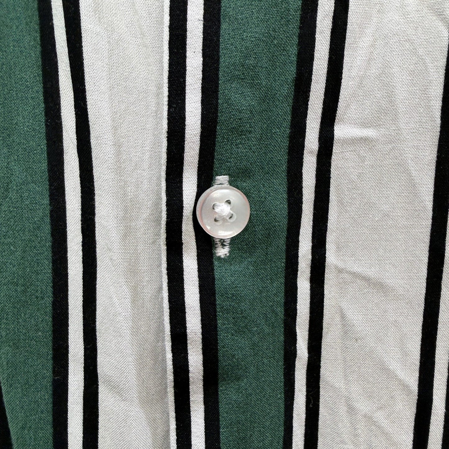 yd. Mens Striped Button-Down Shirt in Multi Color Size S
