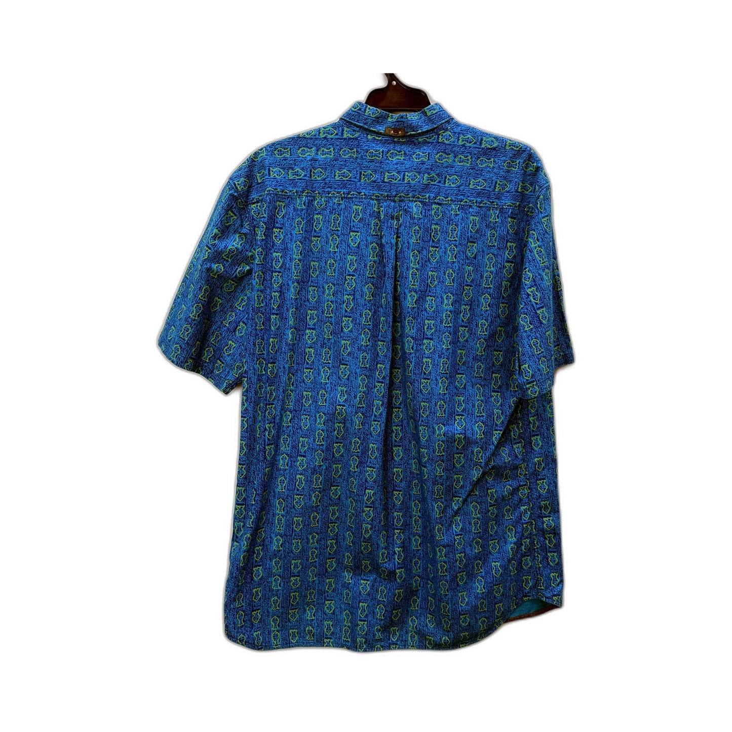 Vans Mens Button-Down Shirt Patterned Cotton Casual Short Sleeve Sz XL