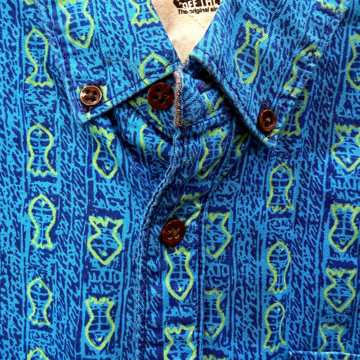 Vans Mens Button-Down Shirt Patterned Cotton Casual Short Sleeve Sz XL