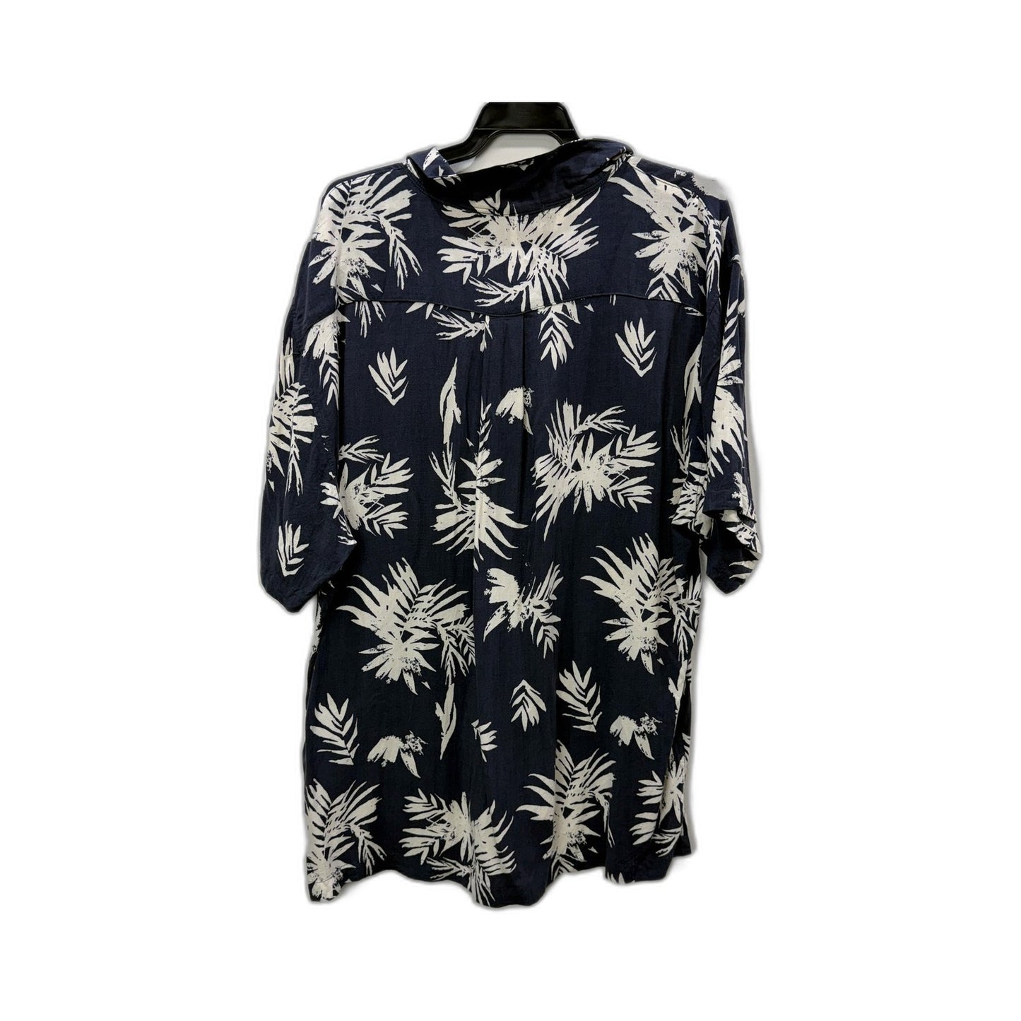 Article Mens Resort Edition Button-Down Shirt Navy Blue and White Size XXL