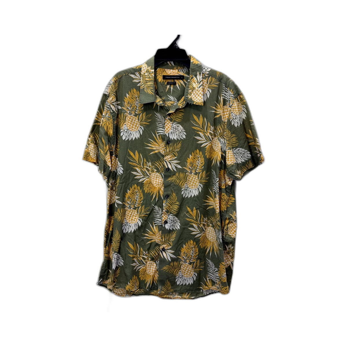 French Connection Mens Tropical Hawaiian Shirt Multi Color Size L NEW