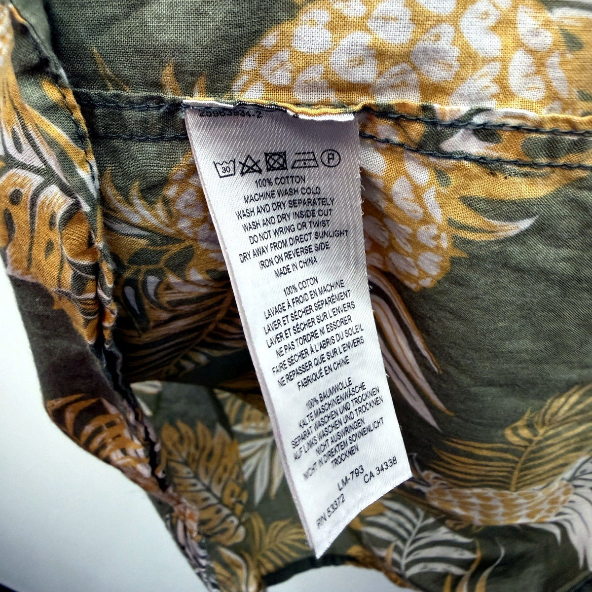 French Connection Mens Tropical Hawaiian Shirt Multi Color Size L NEW