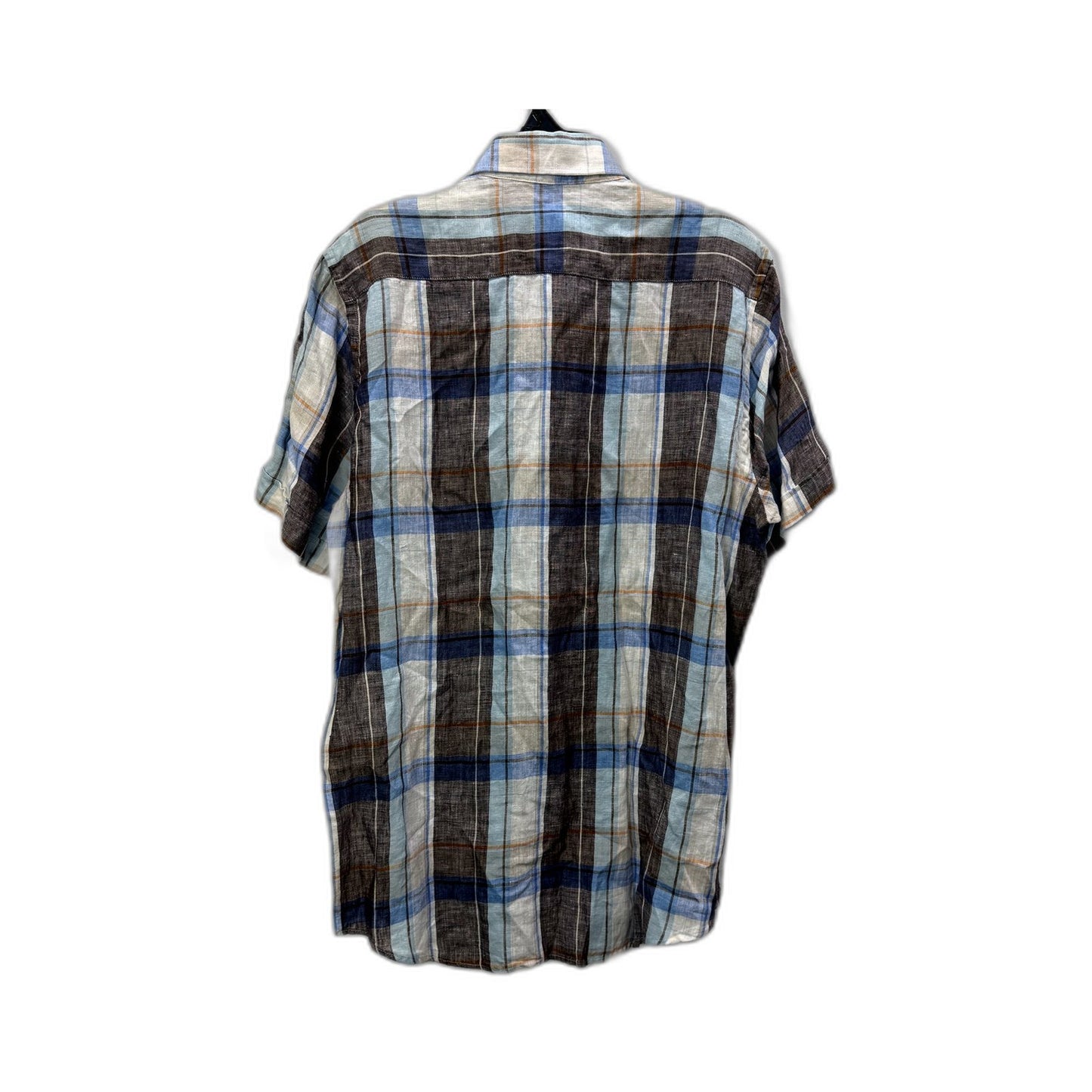 Hechter Mens Button-Down Short Sleeve Plaid Shirt Multi Color Size S NEW
