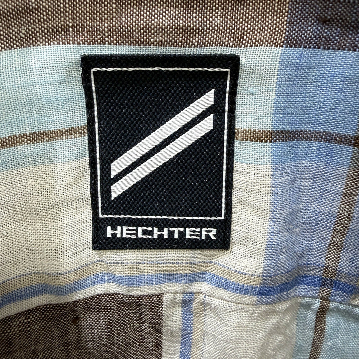 Hechter Mens Button-Down Short Sleeve Plaid Shirt Multi Color Size S NEW