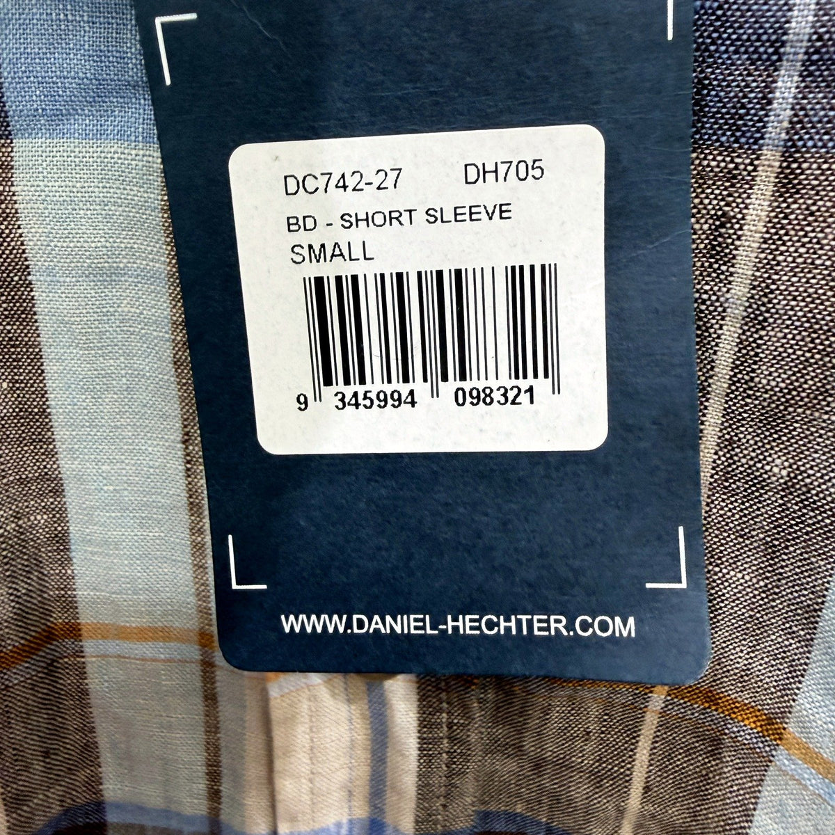 Hechter Mens Button-Down Short Sleeve Plaid Shirt Multi Color Size S NEW