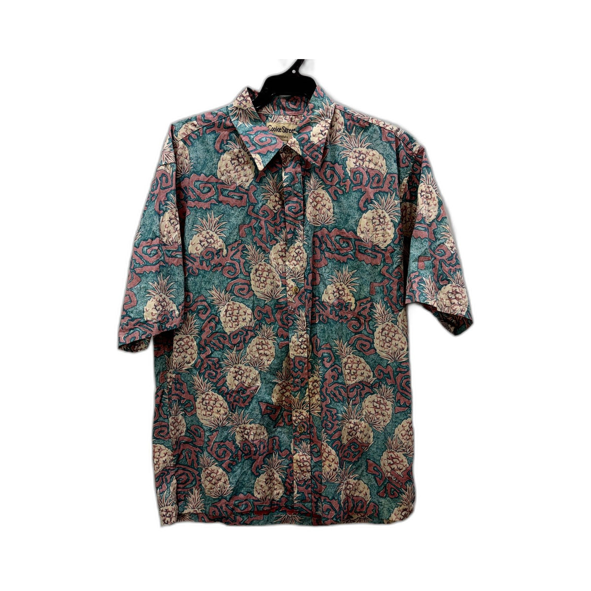 Cooke Street Mens Tropical Pineapple Hawaiian Shirt Vintage Short Sleeve Sz M