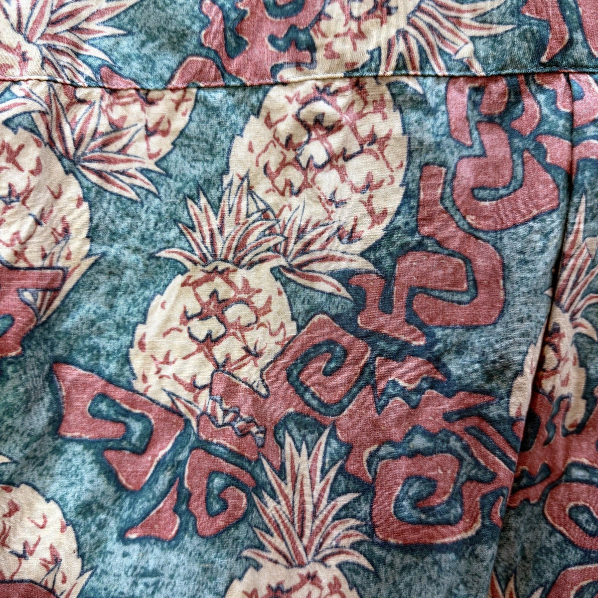 Cooke Street Mens Tropical Pineapple Hawaiian Shirt Vintage Short Sleeve Sz M