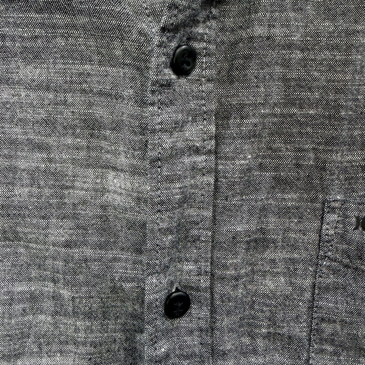 Hurley Mens Classic Fit Gray Button-Down Shirt, Size XXL NEW