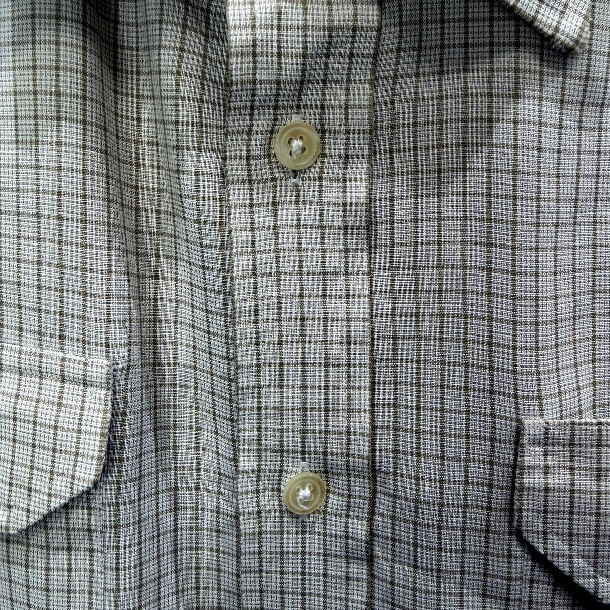 B.CLEMO Mens Button-Down Plaid Shirt in Gray/White Cotton Casual Tops XXL